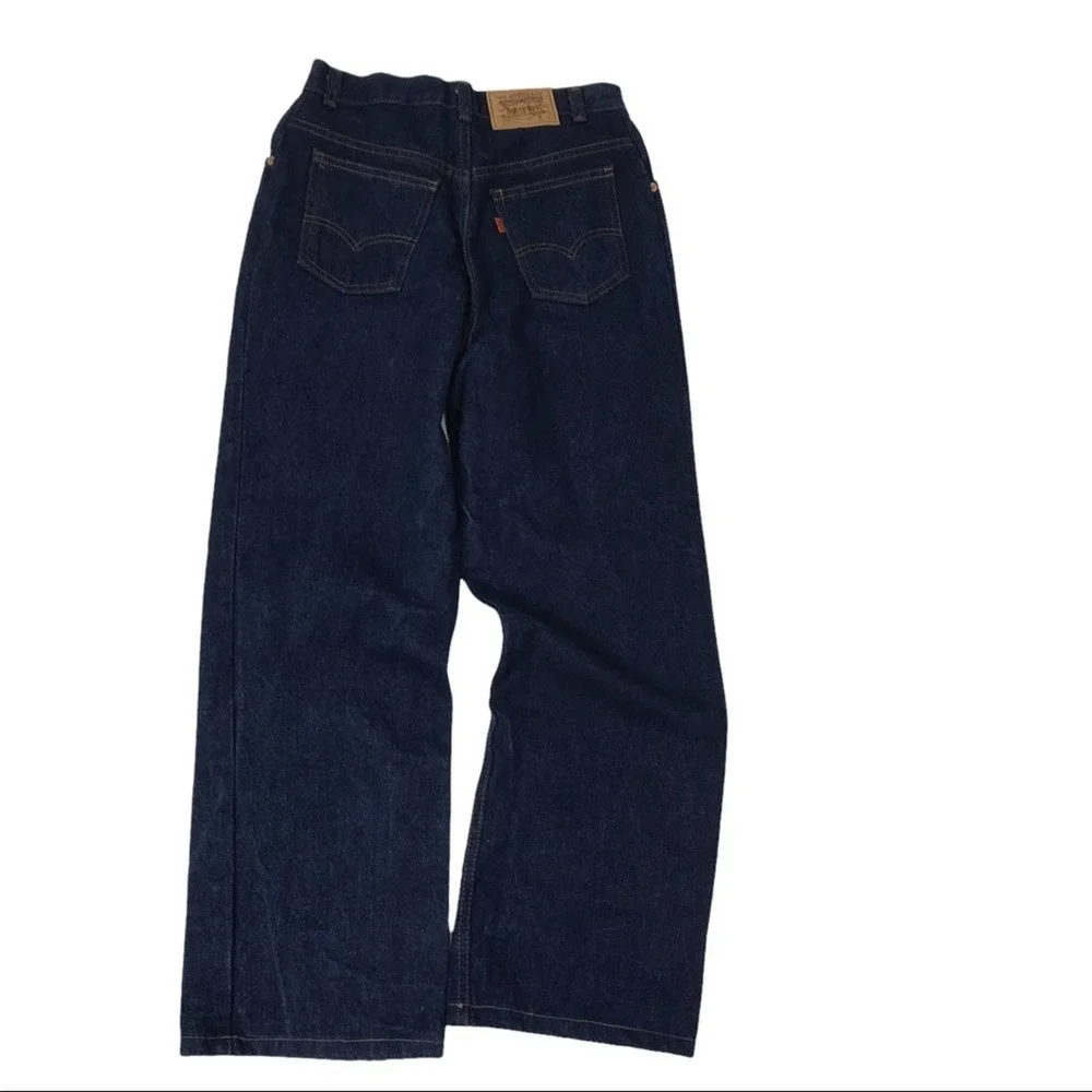 Vintage Orange Tab Women’s Dark Wash Levi’s Straight Leg - Picture 3 of 5